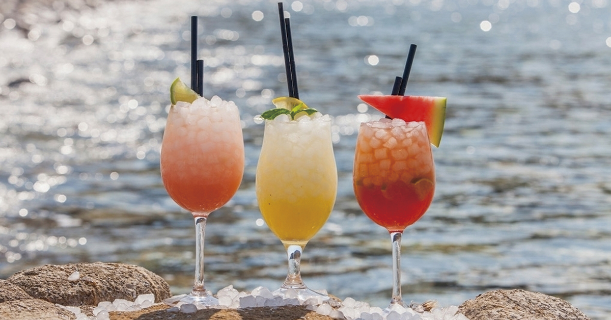 Cocktails de Blue Marlin beach club en Ibiza