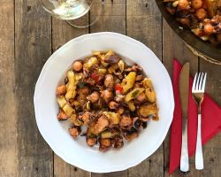 Frita de pulpo